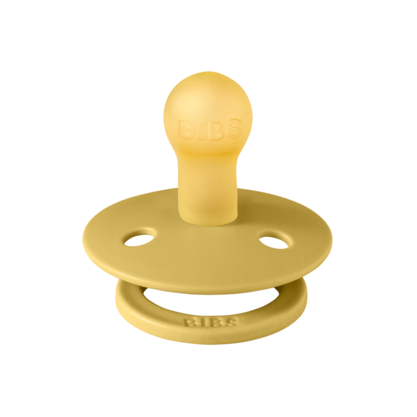 BIBS - Suzeta Colour Latex, tetina rotunda, 0 luni +-Mustard [2]