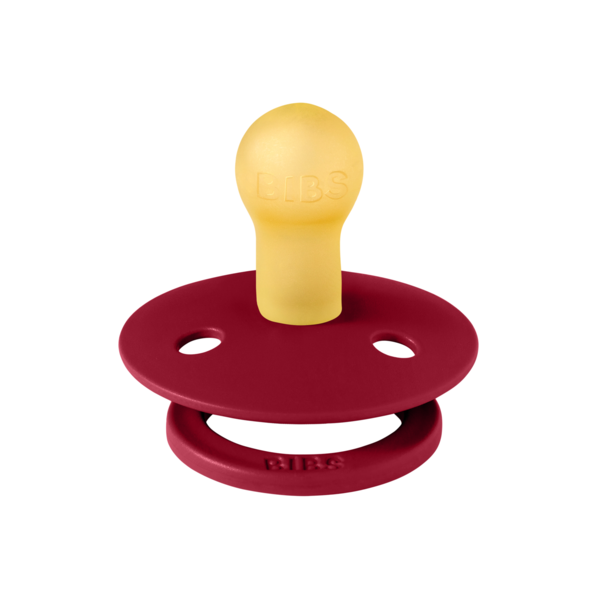 BIBS - Suzeta Colour Latex, tetina rotunda, 0 luni +-Ruby [2]