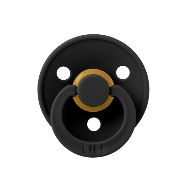 BIBS - Suzeta Colour Latex, tetina rotunda, 6 luni +-Black [1]
