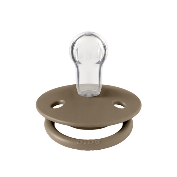 BIBS - Suzeta De Lux Silicon, tetina rotunda, marime universala (0-3 ani)-Dark Oak [3]