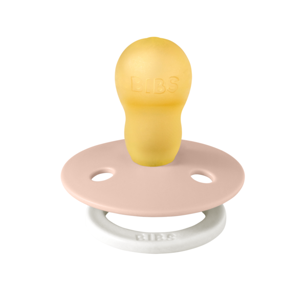 BIBS - Suzeta fosforescenta Colour Glow Latex, tetina rotunda, 18 luni +-Blush [2]