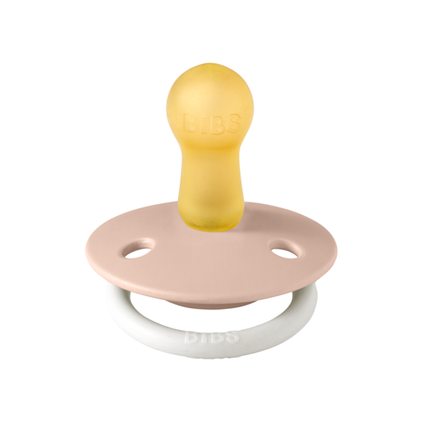 BIBS - Suzeta fosforescenta De Lux Glow Latex, tetina rotunda, 6 luni +-Blush [2]