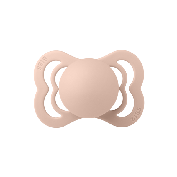 BIBS - Suzeta Supreme Latex, tetina simetrica, 0 luni +-Blush [2]