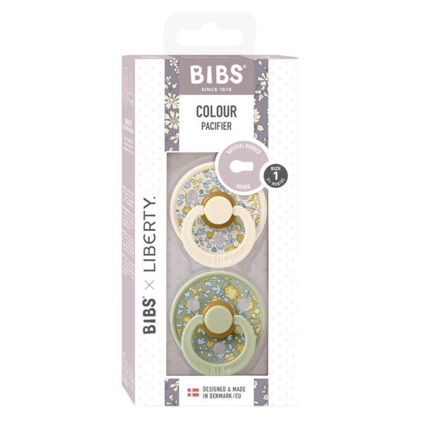 BIBS x LIBERTY - Set 2 suzete Colour Eloise Latex, tetina rotunda, 0 luni+ [3]