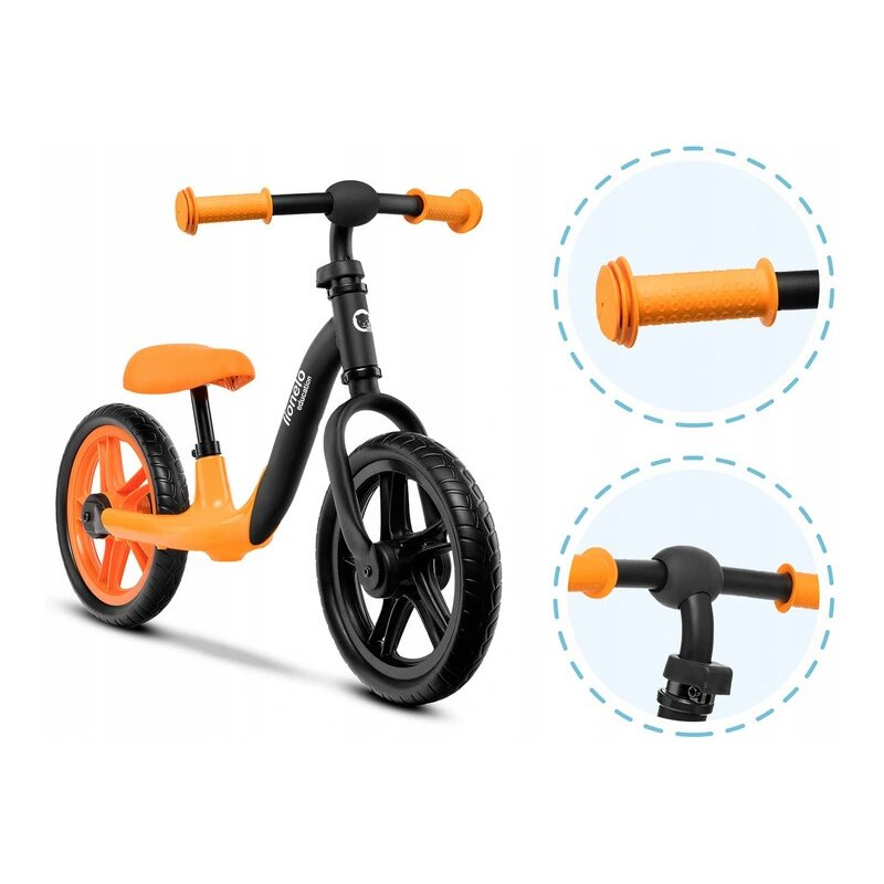 Bicicleta fara pedale, Lionelo, Alex, Usoara, Cu ghidon si sa reglabile, Greutate 3.3 Kg, Cu roti din spuma EVA, 12 inch, Orange [9]
