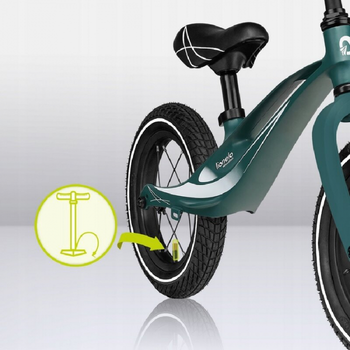Bicicleta fara pedale, Lionelo, Bart Air, Usoara, Cu roti gonflabile, Cu cadru din magneziu, Cu ghidon si sa reglabile, Greutate 3.8 Kg, 12 inch, Conform cu standardul european de securitate EN71, Gre [16]