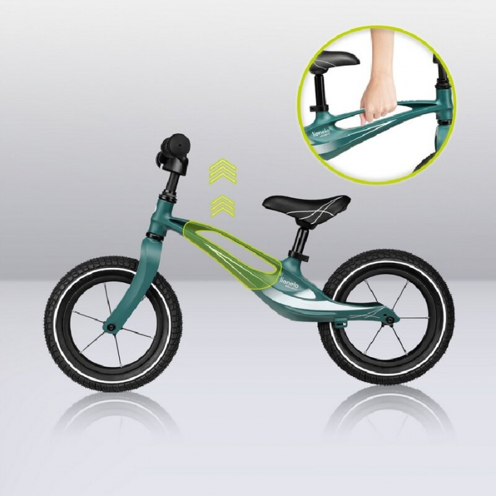 Bicicleta fara pedale, Lionelo, Bart Air, Usoara, Cu roti gonflabile, Cu cadru din magneziu, Cu ghidon si sa reglabile, Greutate 3.8 Kg, 12 inch, Conform cu standardul european de securitate EN71, Gre [20]