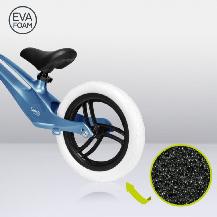 Bicicleta fara pedale, Lionelo, Bart, Usoara, Cu cadru din magneziu, Cu ghidon si sa reglabile, Greutate 3 Kg, 12 inch, Conform cu standardul european de securitate EN71, Sky Blue [20]