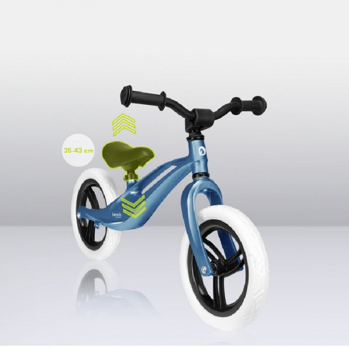 Bicicleta fara pedale, Lionelo, Bart, Usoara, Cu cadru din magneziu, Cu ghidon si sa reglabile, Greutate 3 Kg, 12 inch, Conform cu standardul european de securitate EN71, Sky Blue [16]