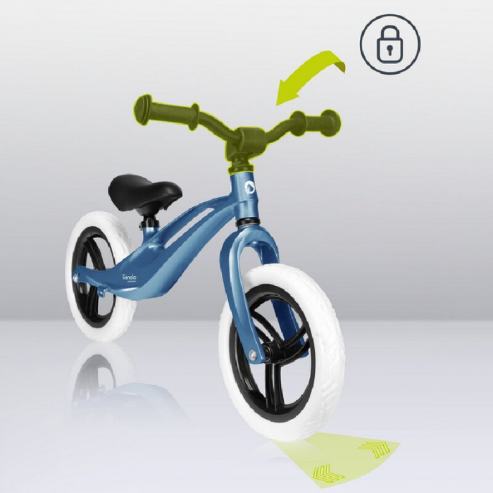 Bicicleta fara pedale, Lionelo, Bart, Usoara, Cu cadru din magneziu, Cu ghidon si sa reglabile, Greutate 3 Kg, 12 inch, Conform cu standardul european de securitate EN71, Sky Blue [18]
