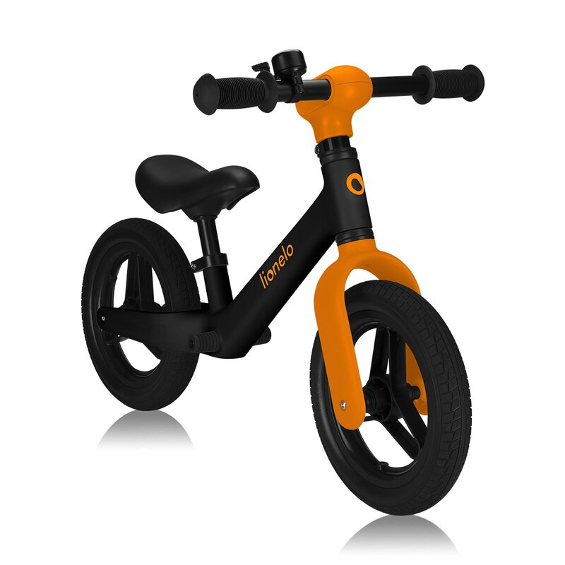 Bicicleta fara pedale, Lionelo, Toni, Cu ghidon si sa reglabile, Ultra usoara, 2.8 Kg, 18 luni+, Sustine 30 kg, Conform cu standardul EN71-1/2/3, Certificata TUV SUD, Portocaliu [3]