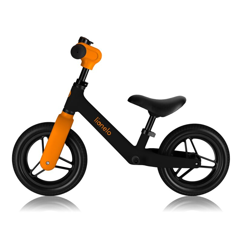 Bicicleta fara pedale, Lionelo, Toni, Cu ghidon si sa reglabile, Ultra usoara, 2.8 Kg, 18 luni+, Sustine 30 kg, Conform cu standardul EN71-1/2/3, Certificata TUV SUD, Portocaliu [6]
