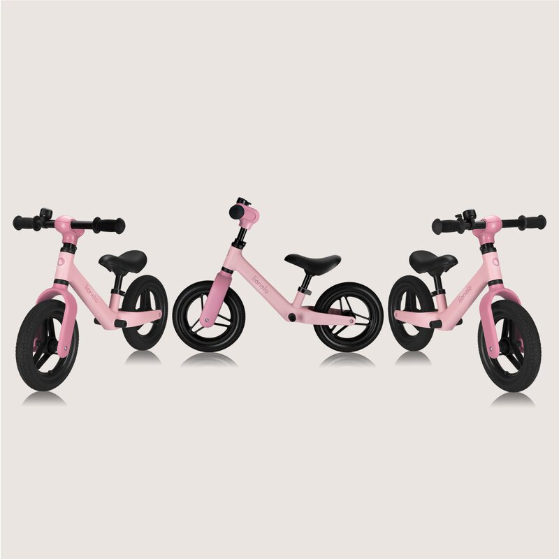 Bicicleta fara pedale, Lionelo, Toni, Cu ghidon si sa reglabile, Ultra usoara, 2.8 Kg, 18 luni+, Sustine 30 kg, Conform cu standardul EN71-1/2/3, Certificata TUV SUD, Roz [18]