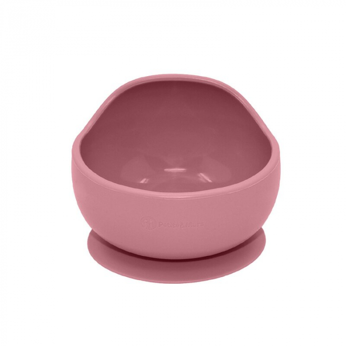 Bol, Petite&Mars, Take&Match, Din silicon, Cu ventuza, Fara BPA, 6 luni+, 350 ml, Roz [1]