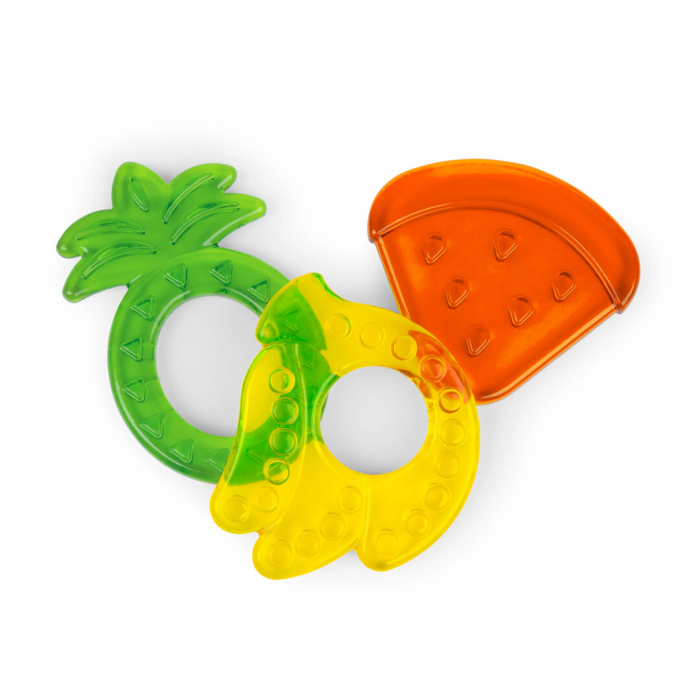 Bright Starts - Set 3 Jucarii de Dentitie Texturate Juicy Chews - Pepene, Ananas, Banana [3]