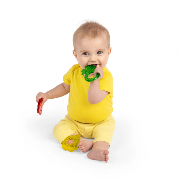 Bright Starts - Set 3 Jucarii de Dentitie Texturate Juicy Chews - Pepene, Ananas, Banana [2]