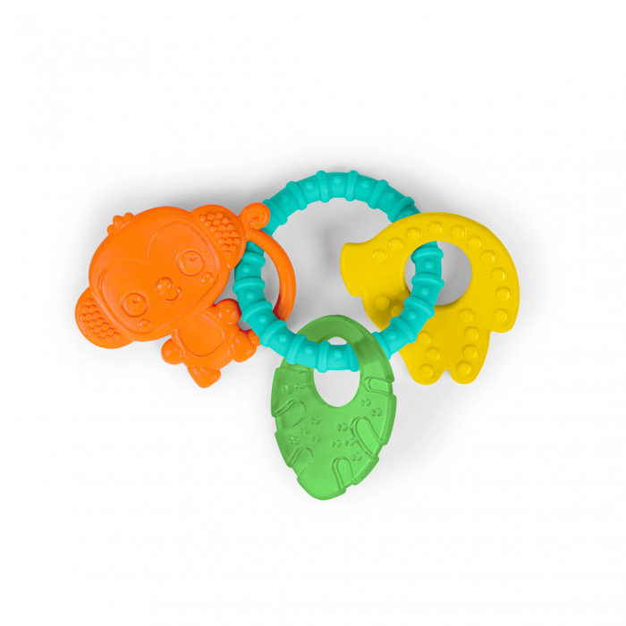 Bright Starts - Set 3 Jucarii de Dentitie Texturate Tropical Chews - Maimutica, Frunza, Banana [1]