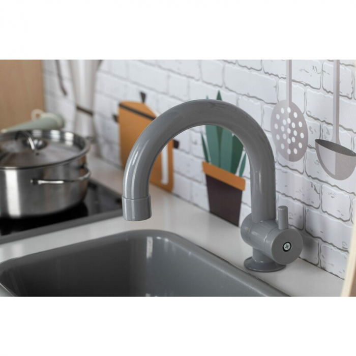 Bucatarie copii lemn, Free2Play, Mini Chef, Cu efecte de sunet si lumina, Cu accesorii, 70 x 30 x 104 cm, Conform cu standardele europene EN71-1;2018, EN71-2:2020, EN71-3:2021 [6]