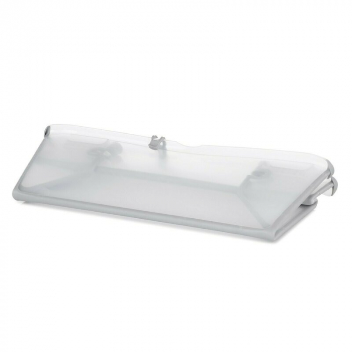 Cadita de baie cu pliere ultra-compacta, Jane, Oasis, Cu doua manere, 68 x 42 x 26 cm, Conform cu standardul european de siguranta EN 17072:2018, Pale [15]