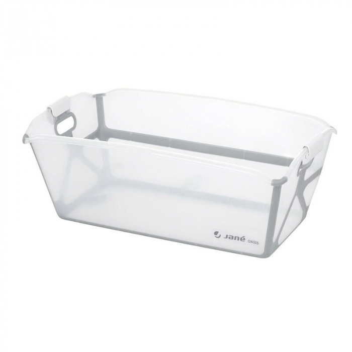 Cadita de baie cu pliere ultra-compacta, Jane, Oasis, Cu doua manere, 68 x 42 x 26 cm, Conform cu standardul european de siguranta EN 17072:2018, White [2]
