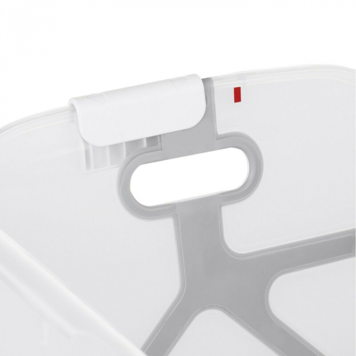 Cadita de baie cu pliere ultra-compacta, Jane, Oasis, Cu doua manere, 68 x 42 x 26 cm, Conform cu standardul european de siguranta EN 17072:2018, White [15]