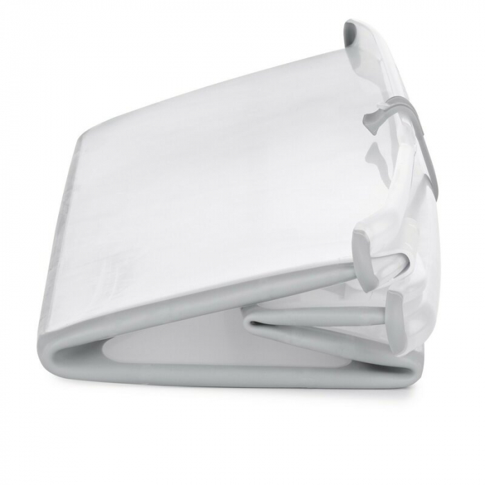 Cadita de baie cu pliere ultra-compacta, Jane, Oasis, Cu doua manere, 68 x 42 x 26 cm, Conform cu standardul european de siguranta EN 17072:2018, White [7]