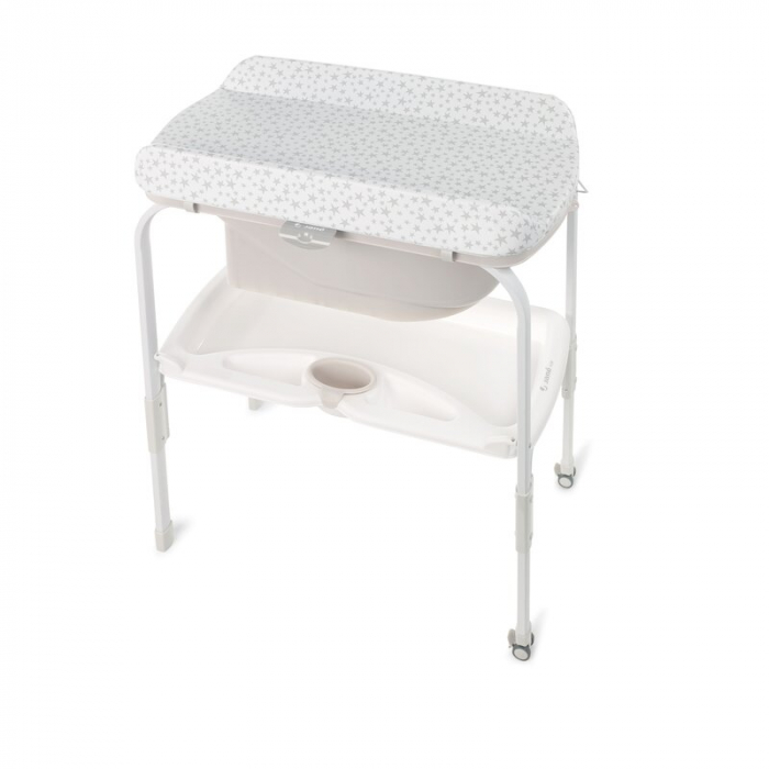 Cadita de baie cu suport, Jane, Flip Cu 2 pozitii anatomice, Cu masuta de infasat, Cu tavita si compartimente pentru accesorii, Conform cu standardele europene EN 17072:2018EN 12221:2008+A1:2013, Star [1]