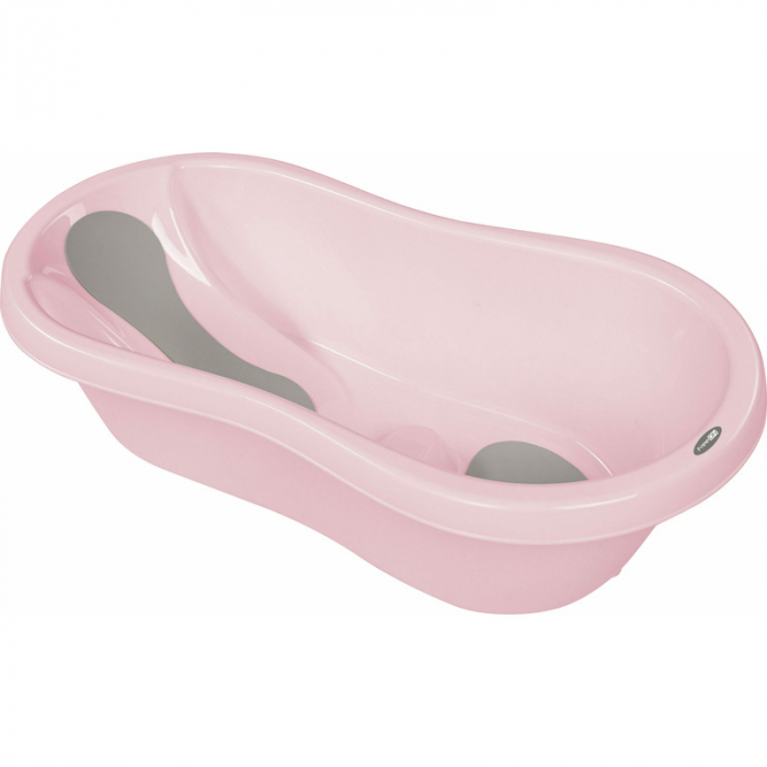 Cadita, FreeON, Cu doua parti antiderapante, Cu dop, Conform cu standardul european de securitate EN 17072:2018, 81x41x24 cm, Pink [1]