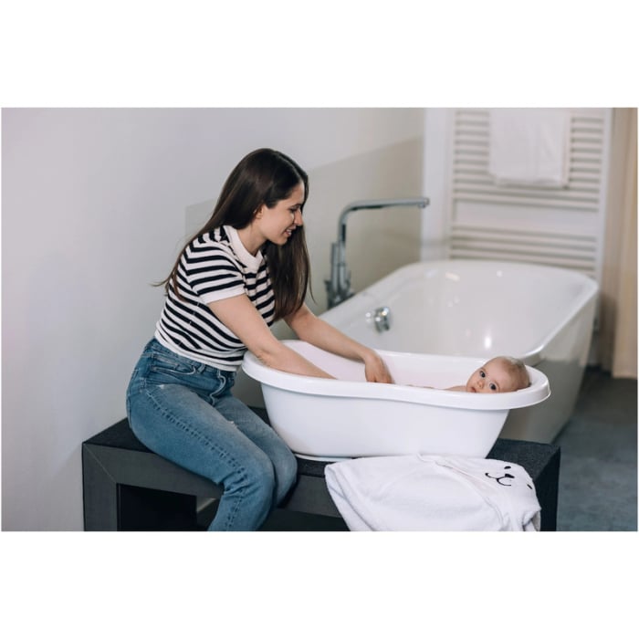 Cadita, FreeON, Cu doua parti antiderapante, Cu dop, Conform cu standardul european de securitate EN 17072:2018, 81x41x24 cm, White [5]