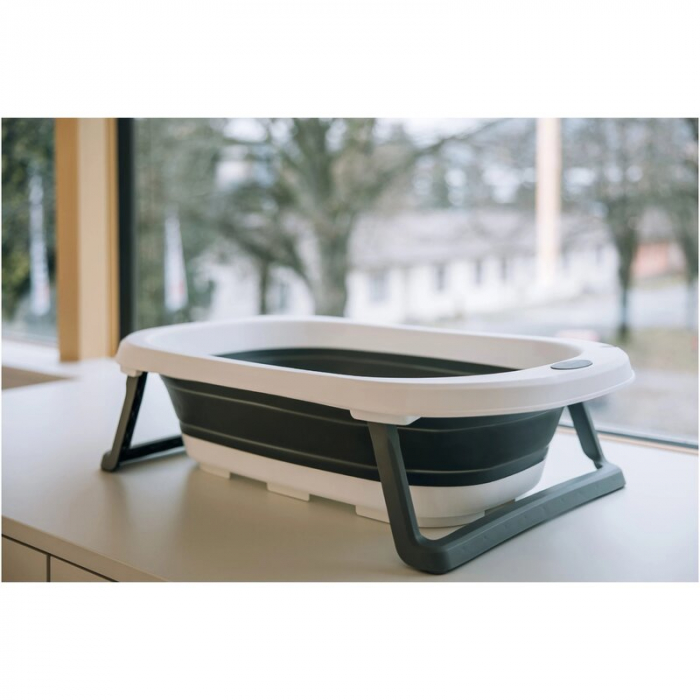 Cadita pliabila, FreeON, Cu dop cu indicator de temperatura, Conform cu standardul european de securitate EN 17072:2018, 78x49x21 cm, Grey [6]