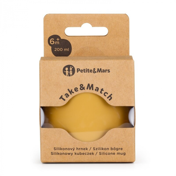 Canuta, Petite&Mars, Take&Match, Fara maner, Silicon, Fara BPA, 360 ml, 6 luni+, Galben [2]