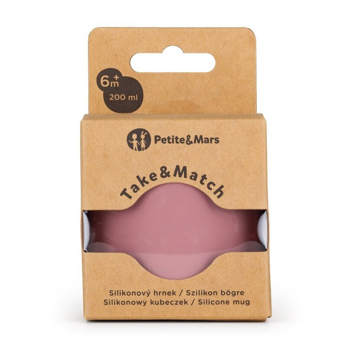 Canuta, Petite&Mars, Take&Match, Fara maner, Silicon, Fara BPA, 360 ml, 6 luni+, Roz [2]