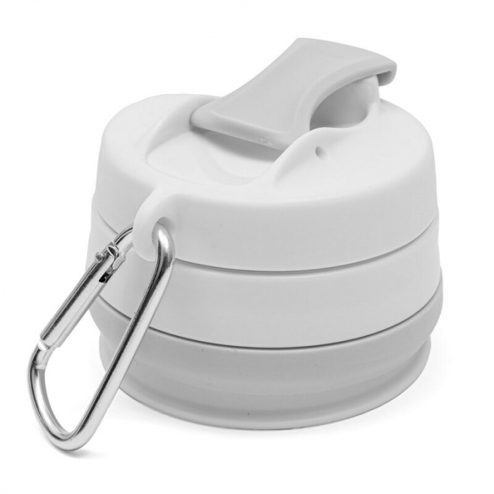 Canuta pliabila, New Baby, Poate fi agatata la carucior, rucsac sau geanta, Perfecta pentru calatorii, Din silicon, Fara BPA, Capacitate 350 ml, Grey [3]