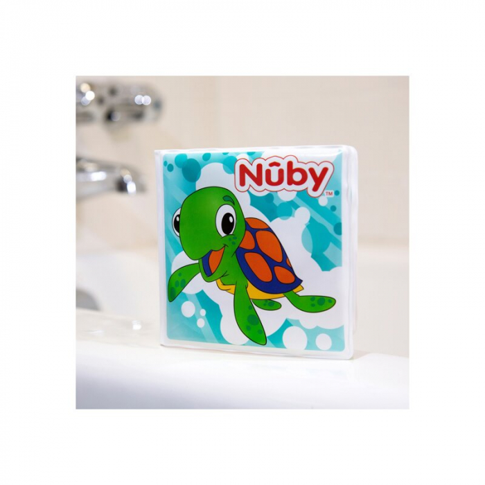 Carticica de colorat, Nuby, Pentru baita, Cu animale, 13x13x3 cm, 4 luni+, Multicolor [2]
