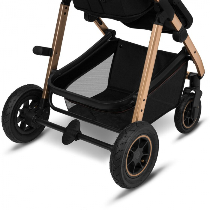 Carucior 2 in 1, Lionelo, Amber, Cadru aluminiu, Cu landou intarit si salteluta moale, Reversibil, Maner ajustabil, Huse pentru picioare, ploaie, Plasa de tantari, Geanta parinti, Pana la 22 kg, EN188 [19]