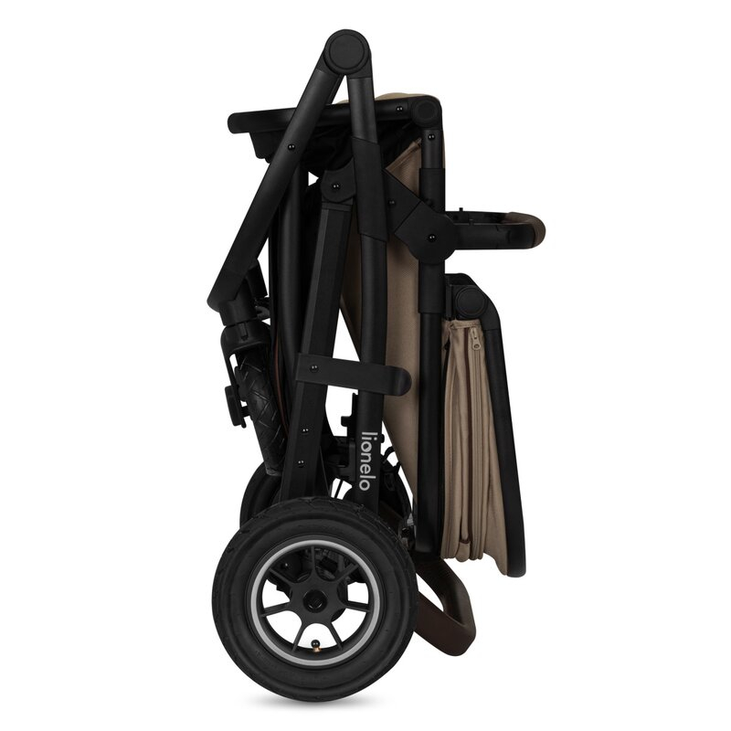 Carucior 2 in 1, Lionelo, Amber, Cadru aluminiu, Cu landou intarit si salteluta moale, Reversibil, Maner ajustabil, Huse pentru picioare, ploaie, Plasa de tantari, Geanta parinti, Pana la 22 kg, EN188 [24]