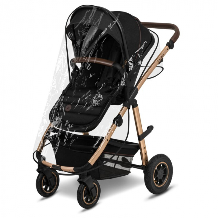 Carucior 2 in 1, Lionelo, Amber, Cadru aluminiu, Cu landou intarit si salteluta moale, Reversibil, Maner ajustabil, Huse pentru picioare, ploaie, Plasa de tantari, Geanta parinti, Pana la 22 kg, EN188 [9]