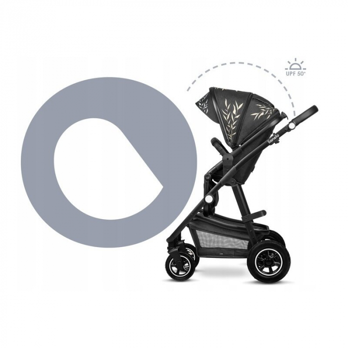 Carucior 2 in 1, Lionelo, Amber, Editie limitata Lovin\', Cadru aluminiu, Cu landou intarit si salteluta moale, Reversibil, Maner ajustabil, Huse pentru picioare, ploaie, Plasa de tantari, Geanta pari [35]