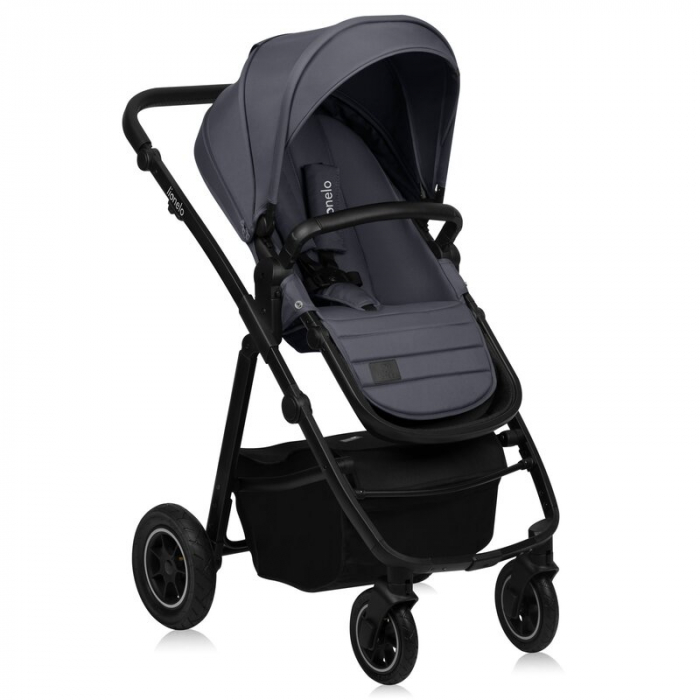 Carucior 2 in 1, Lionelo, Amber Plus, Cadru aluminiu, Cu landou intarit si salteluta moale, Reversibil, Maner ajustabil, Cu accesorii, Cu ventilatie panoramica 3D, Pana la 22 kg, EN1888-1, EN1888-2, E [4]