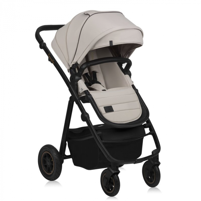 Carucior 2 in 1, Lionelo, Amber Plus, Cadru aluminiu, Cu landou intarit si salteluta moale, Reversibil, Maner ajustabil, Cu accesorii, Cu ventilatie panoramica 3D, Pana la 22 kg, EN1888-1, EN1888-2, E [5]