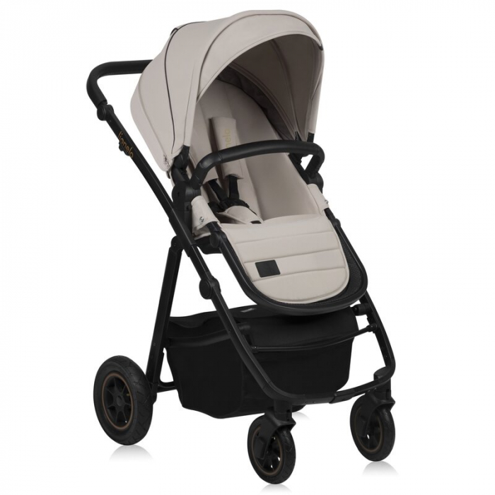 Carucior 2 in 1, Lionelo, Amber Plus, Cadru aluminiu, Cu landou intarit si salteluta moale, Reversibil, Maner ajustabil, Cu accesorii, Cu ventilatie panoramica 3D, Pana la 22 kg, EN1888-1, EN1888-2, E [4]
