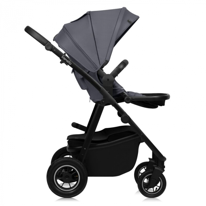 Carucior 2 in 1, Lionelo, Amber Plus, Cadru aluminiu, Cu landou intarit si salteluta moale, Reversibil, Maner ajustabil, Cu accesorii, Cu ventilatie panoramica 3D, Pana la 22 kg, EN1888-1, EN1888-2, E [15]