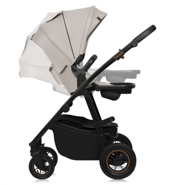 Carucior 2 in 1, Lionelo, Amber Plus, Cadru aluminiu, Cu landou intarit si salteluta moale, Reversibil, Maner ajustabil, Cu accesorii, Cu ventilatie panoramica 3D, Pana la 22 kg, EN1888-1, EN1888-2, E [13]