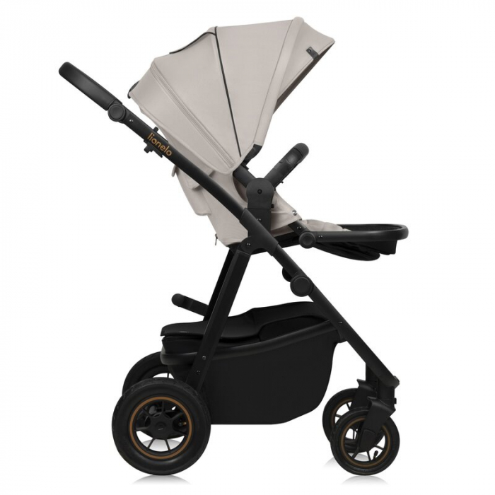 Carucior 2 in 1, Lionelo, Amber Plus, Cadru aluminiu, Cu landou intarit si salteluta moale, Reversibil, Maner ajustabil, Cu accesorii, Cu ventilatie panoramica 3D, Pana la 22 kg, EN1888-1, EN1888-2, E [15]