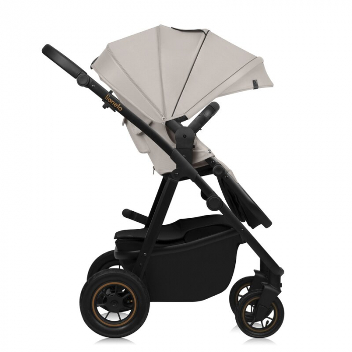 Carucior 2 in 1, Lionelo, Amber Plus, Cadru aluminiu, Cu landou intarit si salteluta moale, Reversibil, Maner ajustabil, Cu accesorii, Cu ventilatie panoramica 3D, Pana la 22 kg, EN1888-1, EN1888-2, E [14]