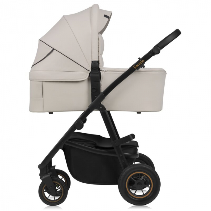 Carucior 2 in 1, Lionelo, Amber Plus, Cadru aluminiu, Cu landou intarit si salteluta moale, Reversibil, Maner ajustabil, Cu accesorii, Cu ventilatie panoramica 3D, Pana la 22 kg, EN1888-1, EN1888-2, E [21]