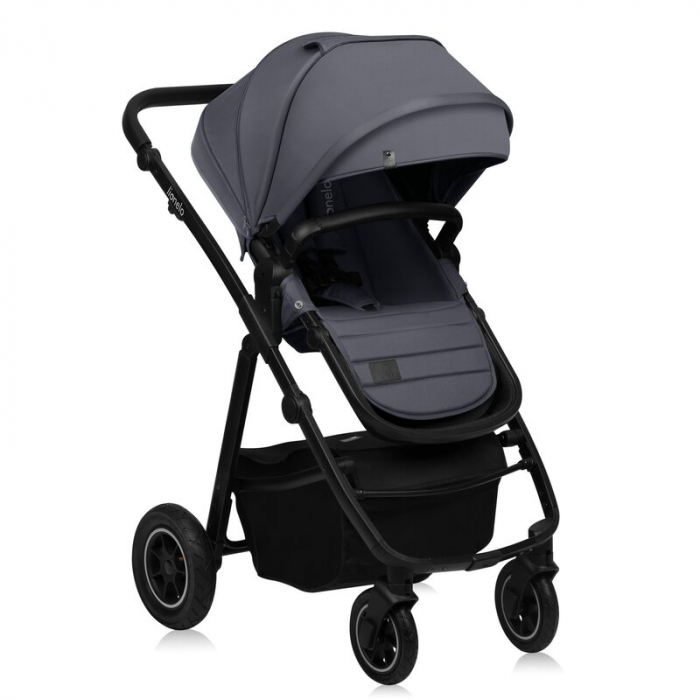 Carucior 2 in 1, Lionelo, Amber Plus, Cadru aluminiu, Cu landou intarit si salteluta moale, Reversibil, Maner ajustabil, Cu accesorii, Cu ventilatie panoramica 3D, Pana la 22 kg, EN1888-1, EN1888-2, E [5]