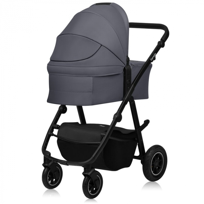 Carucior 2 in 1, Lionelo, Amber Plus, Cadru aluminiu, Cu landou intarit si salteluta moale, Reversibil, Maner ajustabil, Cu accesorii, Cu ventilatie panoramica 3D, Pana la 22 kg, EN1888-1, EN1888-2, E [20]