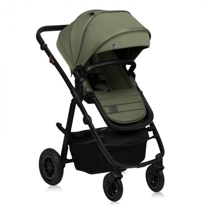 Carucior 2 in 1, Lionelo, Amber Plus, Cadru aluminiu, Cu landou intarit si salteluta moale, Reversibil, Maner ajustabil, Cu accesorii, Cu ventilatie panoramica 3D, Pana la 22 kg, EN1888-1, EN1888-2, E [5]