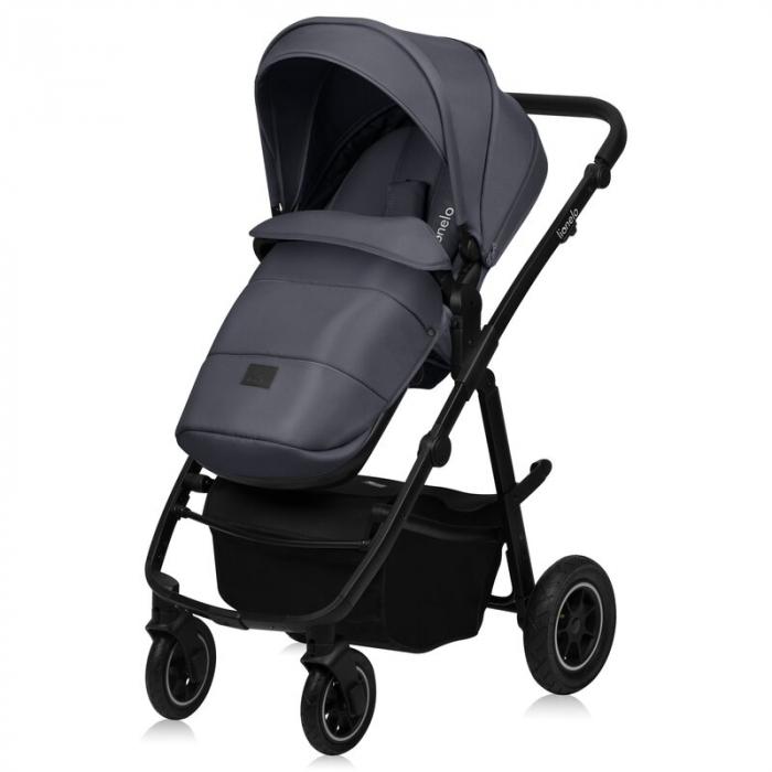 Carucior 2 in 1, Lionelo, Amber Plus, Cadru aluminiu, Cu landou intarit si salteluta moale, Reversibil, Maner ajustabil, Cu accesorii, Cu ventilatie panoramica 3D, Pana la 22 kg, EN1888-1, EN1888-2, E [7]